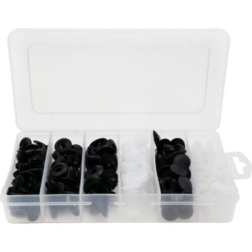 150Pcs Kit Auto Vehicle Body Panel Plastic Push Pin Rivet Fasteners Moulding Trim Clip Car Repair Kit Assortment Car Accessorise