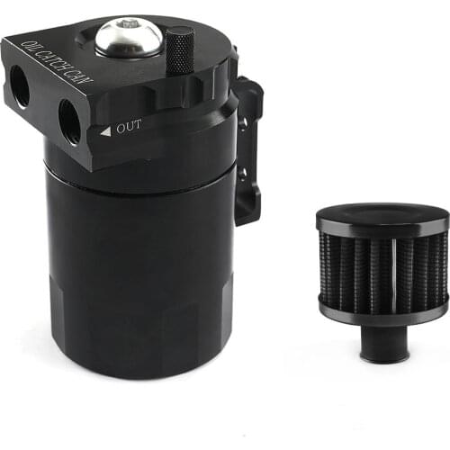 Wholesale Aluminum Oil Catch Can Reservoir Tank Black Polish Baffled Universal