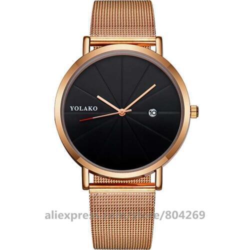 Wholesale Lady For Women Vogue Watches Morning Person Calendar Quartz Watch Men Mesh Dress Watches 919852