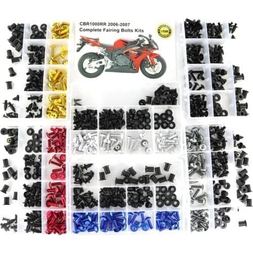 Fit For Honda CBR 1000RR CBR1000RR 2006 2007 Motorcycle Aluminum Complete Full Fairing Bolts Kit Bodywork Screws Fairing Clips