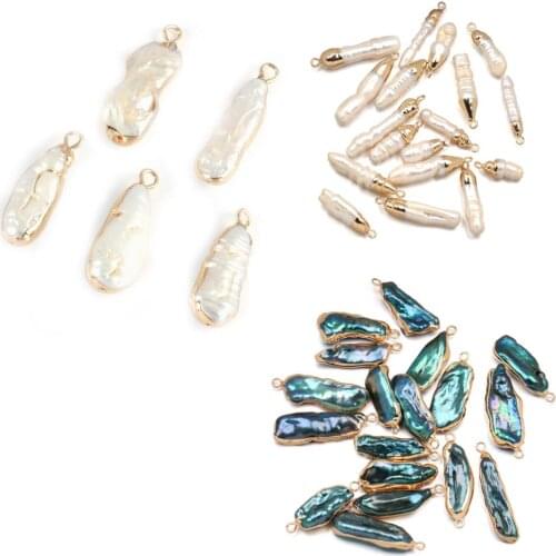 Natural Freshwater Pearl Pendants irregular shape Charms Pendants For jewelry making DIY Necklaces Bracelet earrings Accessories