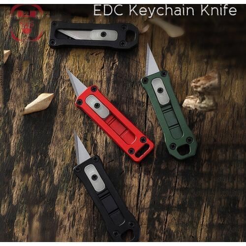 EDC Mini Portable Hangable Knife Multi-function Tool Paper Cut Outdoor Keychain Paper Knife Open envelope Knifvers 6 styles