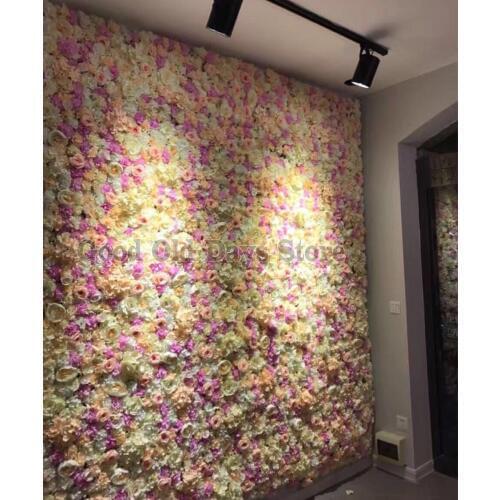 Roses with Peony Dalia Orange wedding flower wall flower backdrop with Aluminum pipe frame Wedding stage decoration