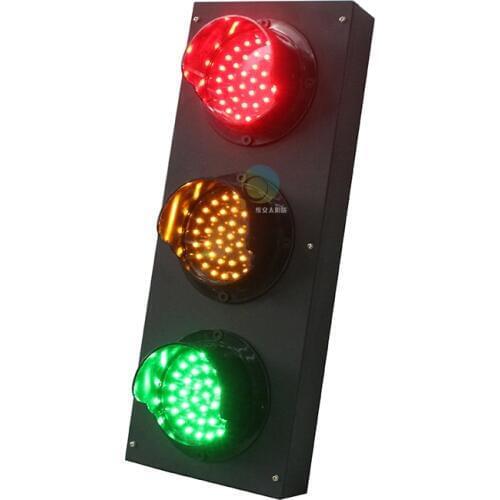 Shenzhen manufacturer parking lots traffic light mini 100mm traffic lights for school teaching led traffic light