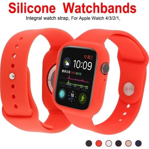 Silicone Sport Band For Apple Watch Series 4321 Bracelet Strap for Apple Watch 4/3 Band 42mm 38mm Replaceable
