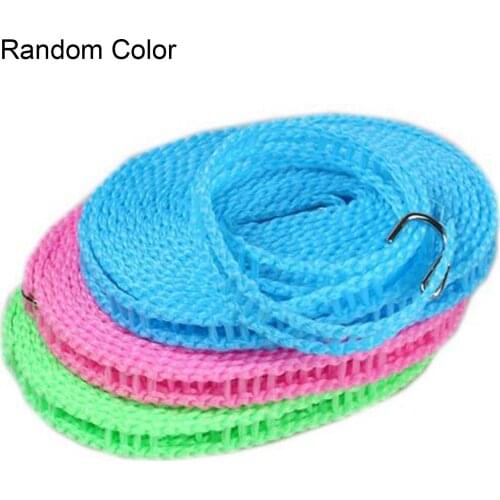 Colored Nylon Rope Non-Slip Clothesline Fence-type Clothesline Drying Clothes Hanging Rope Portable for Outdoor Travel 3/5m