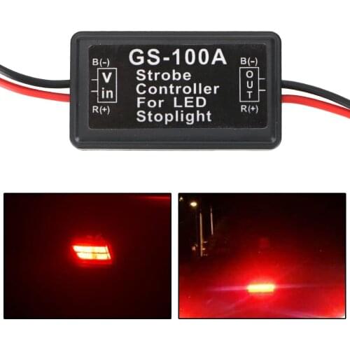 Taillight Flashing Controller 12V~24V New GS-100A Brake Light Controller Car LED High Position Smart Brake