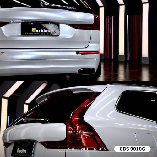 Factory New Products Glossy Surface Car Wrap 1.52*18m Size Roll White Color Changing Film For Auto Body