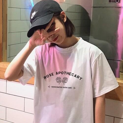 Women tshirt summer ins Harajuku o-neck Korean Short sleeve street tee top hip hop letter vintage dropshipping punk vegan print