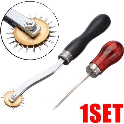 4mm Stitch Leather Sewing Spacer Overstitch Wheel Awl Punch Hole DIY Craft Sewing Tools