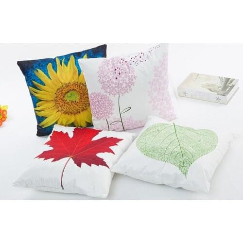 45*45cm Polyester Throw Pillow Cushion Cover Home Decoration Sofa Leaf Decorative Pillowcase