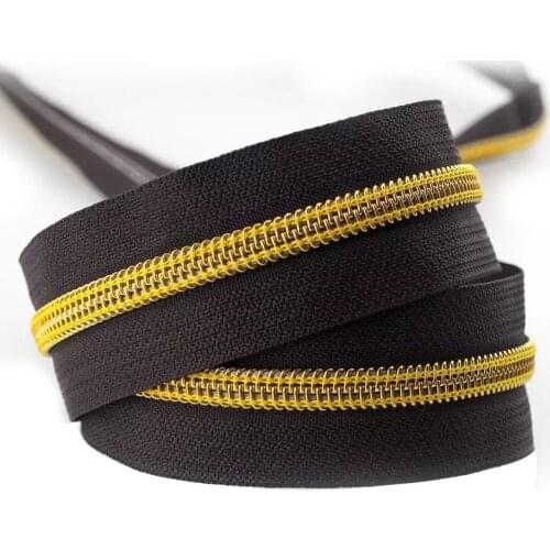 5# zipper open end zippers for sewing tailoring accessories pulls gold zippers jacket bright colored bags