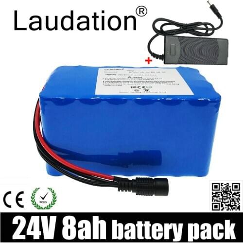 Laudation 24V Battery 24v 8ah Lithium Battery 24v 8AH Motor Wheelchair Lithium Ion Battery 250W Electric Bicycle With 2A Charger