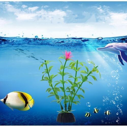 1pcs Aquarium fish tank decorative landscaping plants aquarium simulation fake real plastic Fish & Aquatic Pet Supplies