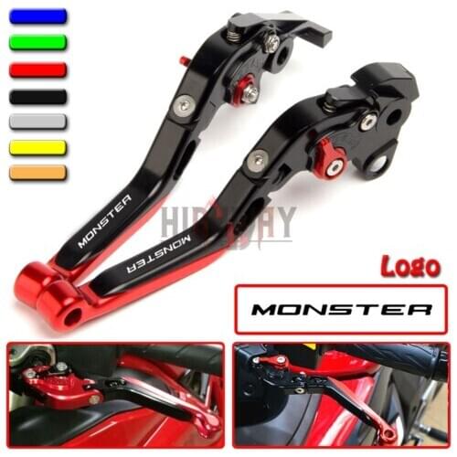 CNC Aluminum Brake Handle Bar Lever Extendable Folding Adjustable Brake Clutch Levers For Ducati 797 MONSTER 2017