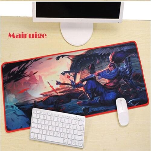 Custom Oversize LOL Legends Game Large Mouse Pad, Lock Edge Computer Keyboard Table Mat Suitable for Home Office and Gift