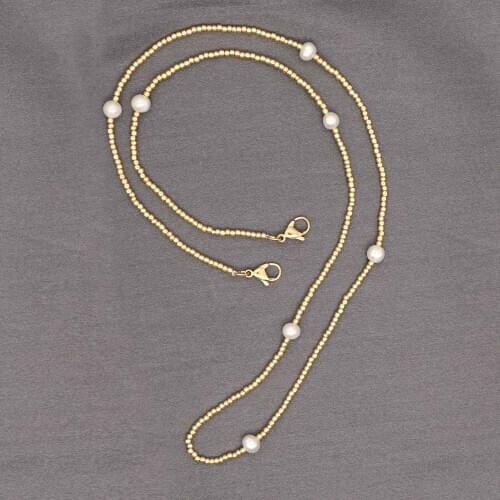 Go2boho Chain For Mask Lanyard Women Jewelry Natural Pearl Sunglasses Straps Necklace 2020 Trendy Female Golden Bead Necklaces