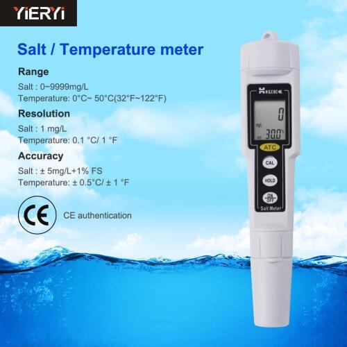 CT-3081 Waterproof Pocket Pen Type Digital Salinometer Water Quality Test Instrument Precision Solution Concentration Meter