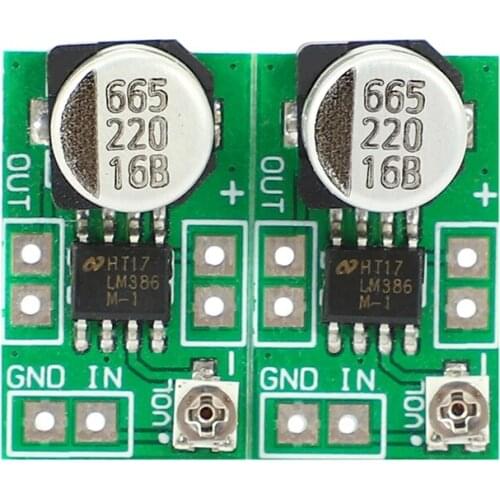 DC3.8V-12V 150MA 5V Adjustable Mini LM386 Audio Power Amplifier Board Mini Amp Module Max 750MW Impedance Voice AMP