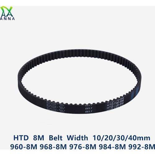 HTD 8M synchronous Timing belt C=960/968/976/984/992 width 20/30/40mm Teeth 120 121 122 123 124 HTD8M 960-8M 976-8M 984-8M