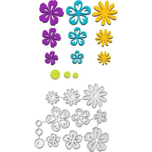Mini Flowers Metal Cutting Dies Stencil Scrapbooking DIY Album Stamp Paper Card Embossing Decor Craft