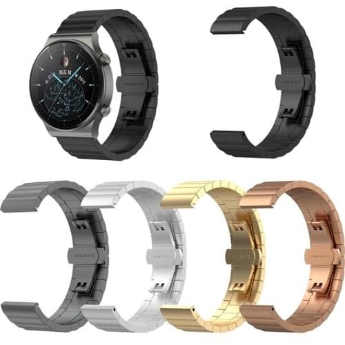 Metal 22mm for Samsung Gear S3 Sport Classic Galaxy Active 44mm Band Huami Amazfit Strap Huawei Watch GT2 46mm Stainless Steel