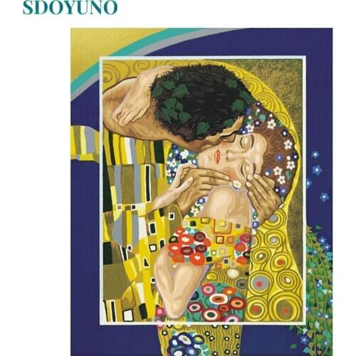 SDOYUNO Oil Paint By Numbers Abstract Figure DIY 60x75cm Painting By Numbers On Canvas Frameless Wall Art Hand Painting Decor