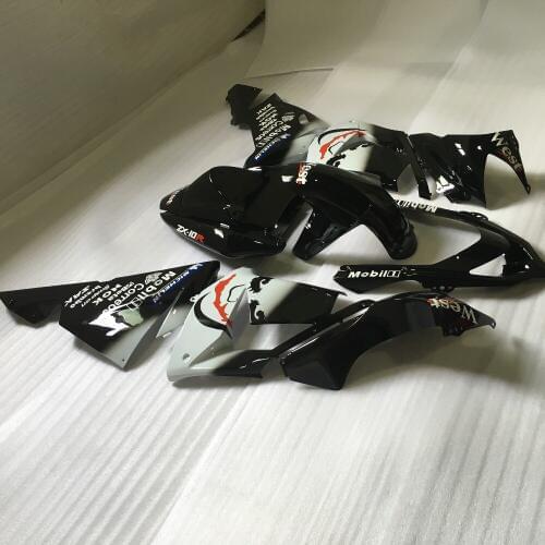 Motorcycle Fairing kit for KAWASAKI Ninja ZX10R 2004 2005 ZX10R 04 05 WEST white gloss black Tips Fairings set+7 gifts SF58