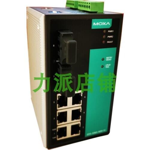 New Original Spot Photo For MOXA EDS-508A-MM-SC 2 Optical 6 Grid Tube Type Industrial Ethernet Switch