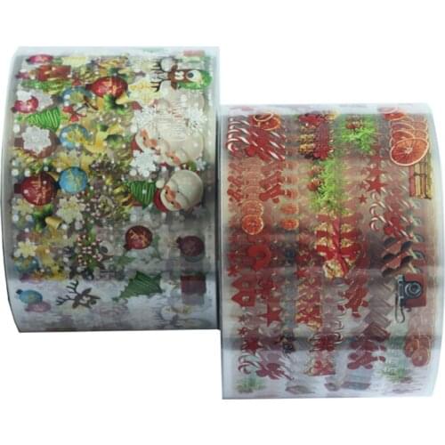 1Roll Christmas Nail Foil New Year Elk Tree Gift Flower Sticker for Nails Snowflake Manicure Designs Polish Adhesive Wraps Paper