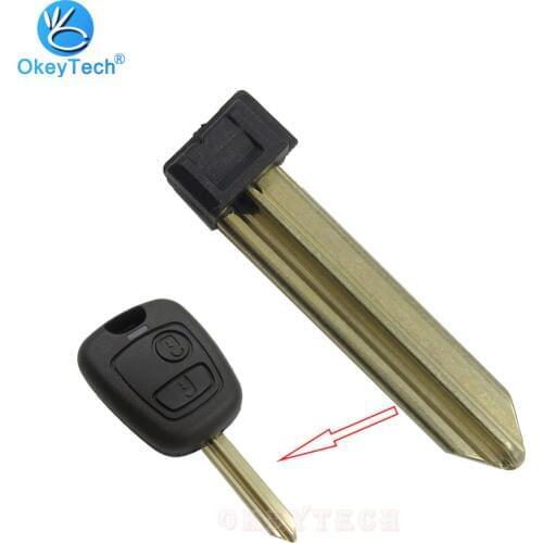 OkeyTech Remote Car Key Blade Replacement For Citroen C3 C4 C5 Elysee Xsara Picasso Berlingo Uncut Blade Auto Accessories