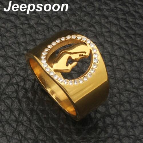 Wholesale Newest Fashion Jewelry Stainless Steel Jewelry Gold Color 17MM Rings For Women Gift RBJJ001BD