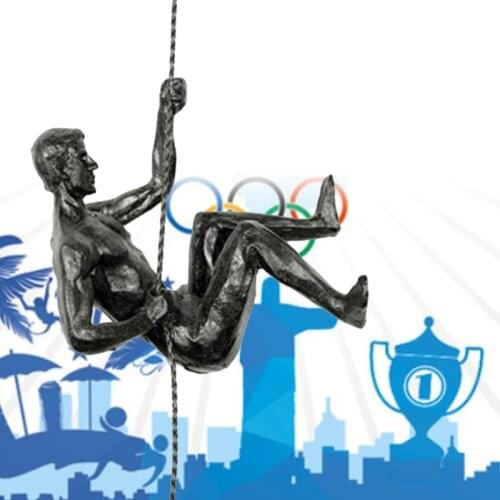 Athlete Abstract Statue Resin Hanging Pendant Sports Man Sculpture Modern Rock Climbing Figures Ornament Wall Decoration