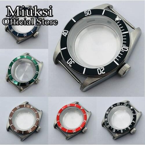 Miuksi 41mm silver sterile case sapphire glass fit NH35 NH36 ETA 2836 Miyota 8205 8215 821A Mingzhu DG 2813 3804 movement