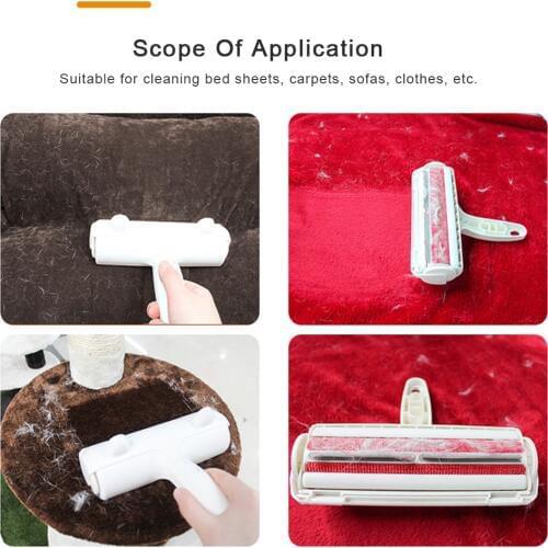 Pet Hair Removal Fur Cleaning Brush Efficient Cotton Wool Brush Dog Cat Animal Comb Car Sofa Hair Removal Brush Pet Supplies