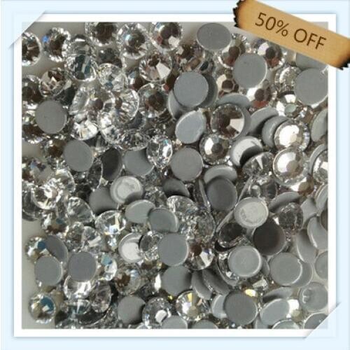 50% off FASHION FLATBACK size ss34 7.3mm CRYSTAL color with 144 pcs each pack ; diamond stone for nail art free shipping