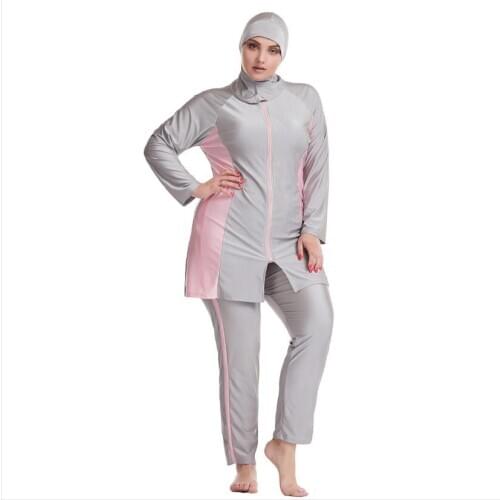 Modesty muslim swimwear burkini long sleeve swimming clothes islamic swim wear sportswear plus size hijab swimsuit vrouwen 6XL