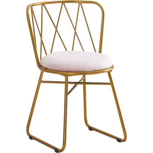 Modern Minimalist Bow Net Red Makeup Dressing Stool Back Nail Chair Bedroom Ins Nordic Girl Back