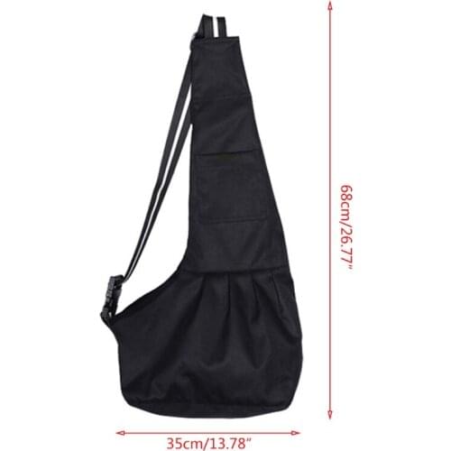 Pet Messenger Bag Carrier for Small and Medium Pets Hand Free Sling Adjustable Strap Tote Bag Breathable Shoulder Bag Front