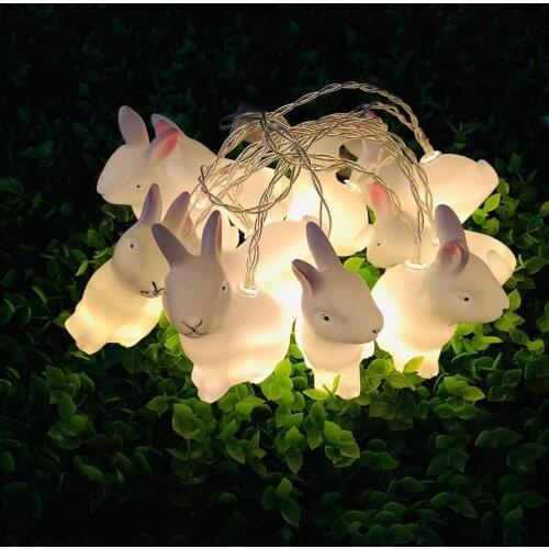 1.5M 10 Led Easter Rabbit String Light Easter Holiday Decorative Light Festival String Lamp Wielkanoc Home Party Easter Supplies
