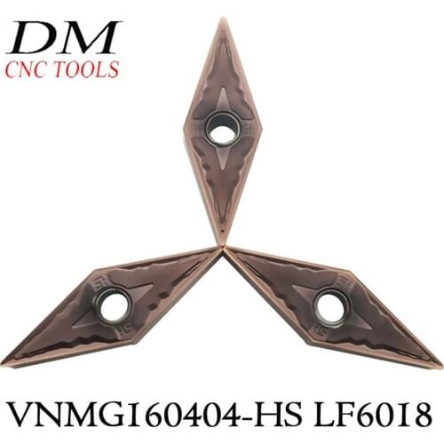 10PCS Carbide insert VNMG160404 HS LF6018 high precision external metal turning tool lathe tools CNC machine parts turning blade