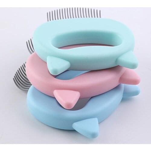 Pet Cat Grooming Massage Brush with Shell Shaped Handle Hair Remover Pet Grooming Massage Tool cat accessories pet supplies