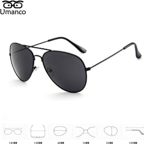 Umanco 2021 Vintage Classic Pilot Sunglasses For Women Men Metal Frame AC Lens Designer Trendy Brand Beach Travel Drive Gifts