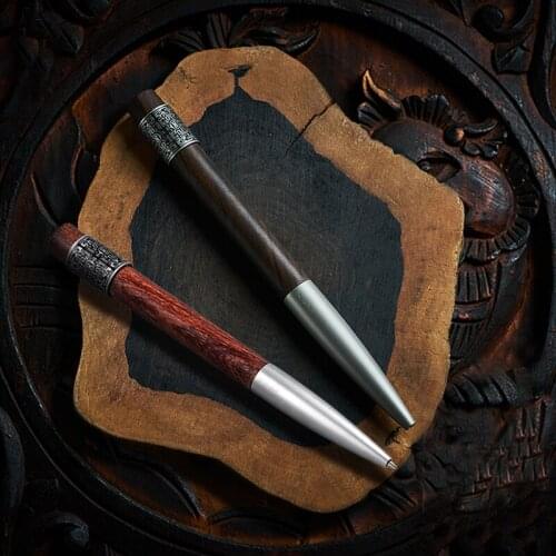 Rotating Rosewood Fountain Pen Turning Pen Work In Office Business Affairs Meeting Remember Signature Pen 0.5mm