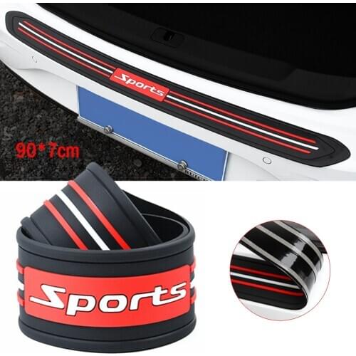 Car Trunk Rear Bumper Guard Strip Protector Rubber Pad Auto Car Sill Plate Bumper Protection Mouldings Sticker Car Styling 90CM