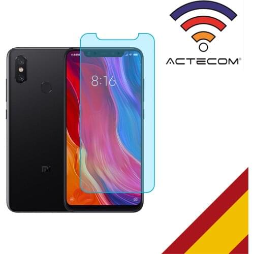 ACTECOM Protector Pantalla para XIAOMI Mi 8 Cristal Templado para XIAOMI Mi 8 con Caja para XIAOMI Mi8