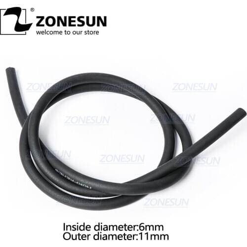 ZONESUN PJ-GZ6 Length 2m Inside Diameter 6mm Fluorine Rubber Hose Tube For Filling Machine Acid Alkali LIquid PRICE:US $57.64