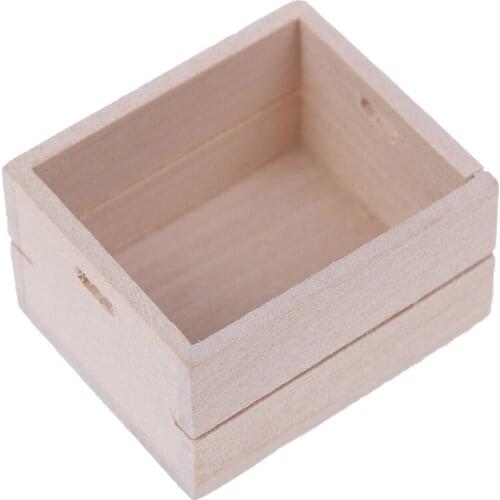 1:12 Dollhouse Miniature Wooden Vegetable Fruits Basket Furniture Accessories DIY Stimunaiton Kitchen Toys