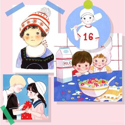 12PCS Cute kid christmas Stickers Crafts And Scrapbooking stickers book Student label Decorative sticker kids toys