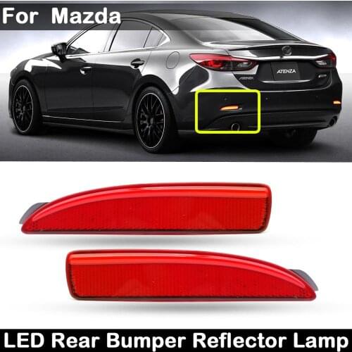 2Pcs For Mazda 6 ATENZA Mazda 2 Mazda 3 Mazda 5 LED Rear Bumper Reflector Lamp LED Brake Stop Light Driving light